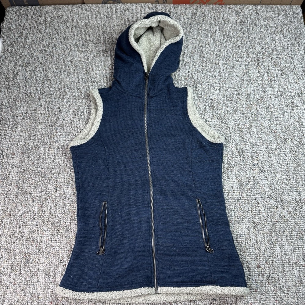 KUHL Vest Womens Small Alaska Hooded Sherpa Lined Fleece Full Zip Jacket 4211
